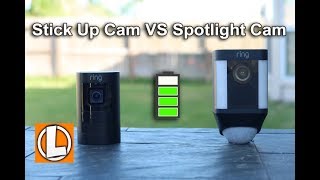 Ring Stick Up Cam VS Spotlight Cam Battery  Comparison of Price Features Video and Audio Quality [upl. by Oisacin]