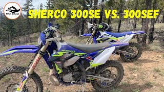 Sherco 300SE vs 300SEF  Back To Back On Mountain Single Track [upl. by Entruoc]