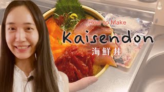 quot海鮮丼  Kaisendon Sashimi amp Rice quot making Japanese food [upl. by Eahsal]