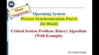 Process Synchronization Part 6 Bakery Algorithm Critical Section Problem [upl. by Amiaj]