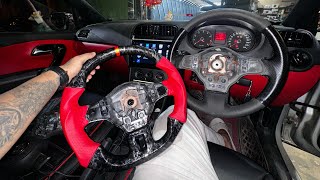 MUCH AWAITED Finally My Polo Got A Badass Aftermarket Steering Wheel 🗿 Volkswagen Polo Modified🕶️ [upl. by Drain]