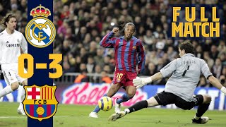 FULL MATCH Real Madrid 0  3 Barça 2005 RELIVE RONALDINHO’S GREATEST GAME AT FC BARCELONA [upl. by Dobrinsky]