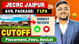 JECRC University Jaipur Review 2024 😱  PlacementsFee Cutoff  REAP Counselling 2024  JECRC REAP [upl. by Eetsim99]