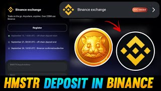 How to Deposit Hamster Kombat in Binance  HMSTR Withdrawal in Binance  No Gas Fee [upl. by Trixy989]