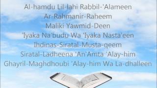 Learn Surah AlFatiha in English HD [upl. by Uah]