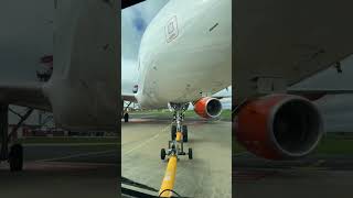 POINT OF VIEW easyJet pushback at London Southend Airport FlyLondonSouthend avgeek [upl. by Deena8]