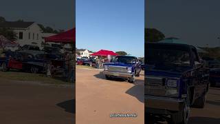 Blue Chevy C10 truck on MTW Wheels arriving to the 2024 Whip Addict Car Show [upl. by Abra]