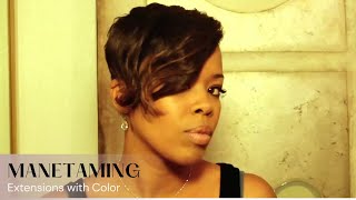 Extensions with Color  Mane Taming with Malinda Williams [upl. by Japha481]