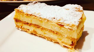 Krempita sa tri Sloja  Vanilla Custard in Three Layers Cremeschnitte [upl. by Burroughs]