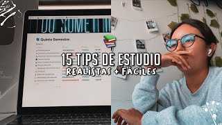 15 TIPS REALISTAS y FÁCILES para ESTUDIAR para EXAMENES 🧠  MÉTODOS DE ESTUDIO [upl. by Hsuk]