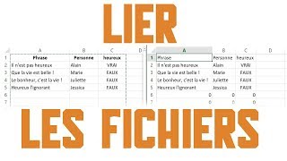 Lier les données dun fichier à un autre [upl. by Nivi]