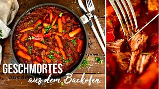 Butterzartes Rindfleisch aus dem Backofen  Schmorgericht Festessen  Ofengericht [upl. by Vookles]