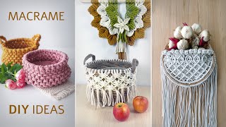 5 Macramé Basket ideas DIY [upl. by Wendi811]