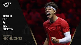 Arthur Fils v Ben Shelton Highlights  Laver Cup 2023 Match 1 [upl. by Aleinad]