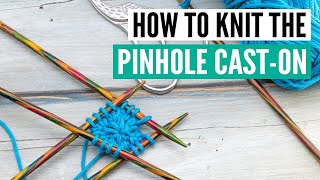 How to knit the pinhole cast on  easy alternative with a crochet hook [upl. by Aseeral]