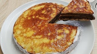 GÂTEAU PANCAKE AU CHOCOLAT ÉCONOMIQUE ET FACILE CUISINE RAPIDE [upl. by Sivie]