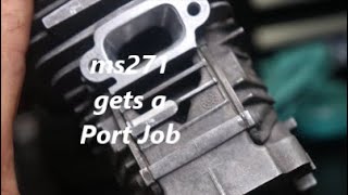 Ported Stihl ms271 Port Work and Test Cuts [upl. by Lunnete700]