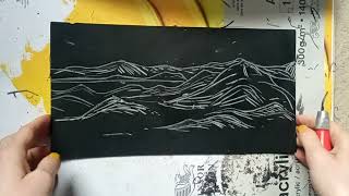 Editing my Namibia Lino Print Cut  Printmaking [upl. by Nakeber]