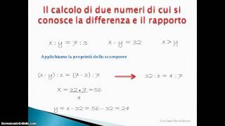 Calcolo di due numeri x ed y con le proporzioni [upl. by Teryn]