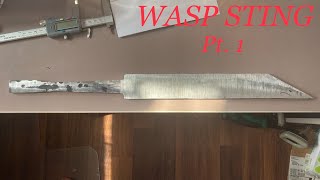 UHTREDS SEAX WASP STING Part 1 Forging And Profiling The Blade [upl. by Eelyr]