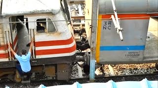 WAP5 Loco coupling  KANPUR SHATABDI Exp amp Departure from New Delhi [upl. by Aihtenyc300]