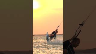 Sunrise sessions 😍  kiteboarding [upl. by Aimac]