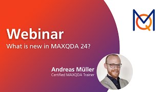 Webinar What’s new in MAXQDA 24 [upl. by Anitnoc]