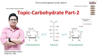 Carbohydrate Part2 Anomer Cyclization of Sugars Sugar acids and Alcohol Amino sugars jrf net [upl. by Read22]