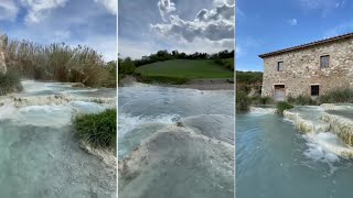 Saturnia Hot Springs Natural Baths of Tuscany [upl. by Enilatan]