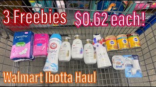 Walmart Ibotta Haul 52124  3 Freebies  No Midweek bonus [upl. by Atinra]