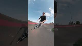 One foot inline skating pumptrackinline [upl. by Kolnos814]