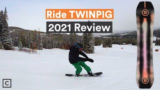 2021 Ride Twinpig Snowboard Review  Curated [upl. by Oninotna522]