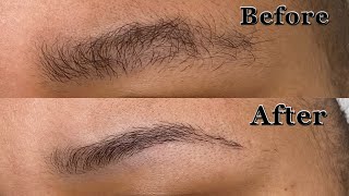 How To SHAPE YOUR EYEBROWS with Razor for Beginners  Easy Trim Your Eyebrow Tutorial [upl. by Hoye]