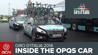 Omega Pharma QuickStep Team Car Tour  Giro DItalia 2014 [upl. by Ahsenit]