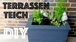 DIY Miniteich anlegen Springbrunnen  Anleitung [upl. by Aicenet559]