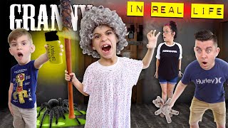 Granny Horror Game In Real Life PEPPER SPRAY Update FUNhouse Fam [upl. by Nnylimaj]