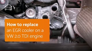 How to replace an EGR cooler on a VW 20 TDI engine [upl. by Itteb748]