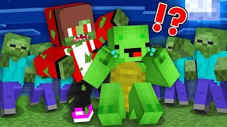 Mikey and JJ SURVIVE The ZOMBIE APOCALYPSE in Minecraft Maizen [upl. by Ekusuy]