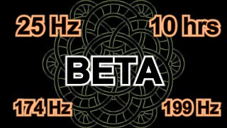 25 Hz BETA  10 hours for Improve task efficiency amp Enhance mental energy LEFT ear 174 Hz [upl. by Anyrtak]