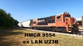 ex LampN U23B Huntsville amp Madison County Railroad 9554 Switching Cars [upl. by Triplett574]