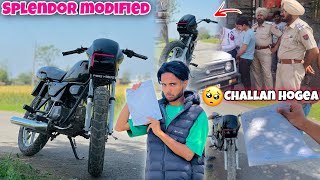 Splendor Modified😍  Caught By Punjab Police  Challan Hogea🥺 [upl. by Jutta]