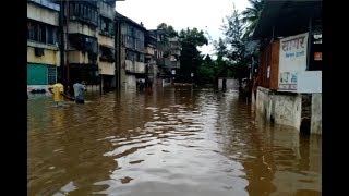 Rain water in residential areas in the old Sangavi area [upl. by Dry]