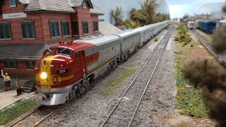 HO scale Streamliners at Shoals Model Railroad [upl. by Delainey775]