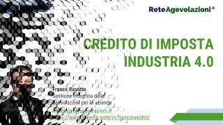 Credito di Imposta Industria 40 2021 [upl. by Ycam]