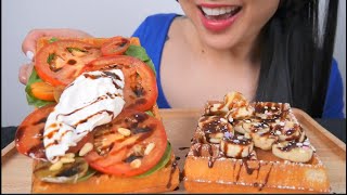 WAFFLES ASMR EATING SOUNDS LIGHT WHISPERS  SASASMR [upl. by Laurie]