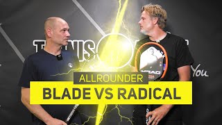 Blade VS Radical  Wer macht das Rennen  HandsOn  TennisPoint [upl. by Volny]