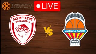 🔴 Live Olympiakos vs Valencia  EuroLeague 20232024  Live Play by Play Scoreboard [upl. by Aihsema877]