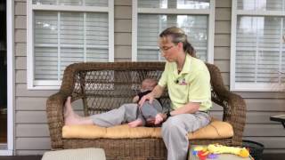 Teaching a Baby to Get into Sitting Pediatric Physical Therapy 17 [upl. by Davidoff]