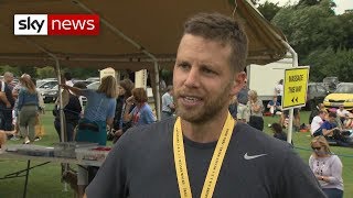 Novichok survivor takes part in marathon for NHS care appeal [upl. by Sulrac]