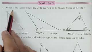 Practice set 36 class 6 maths  Triangles and their Properties [upl. by Herta]